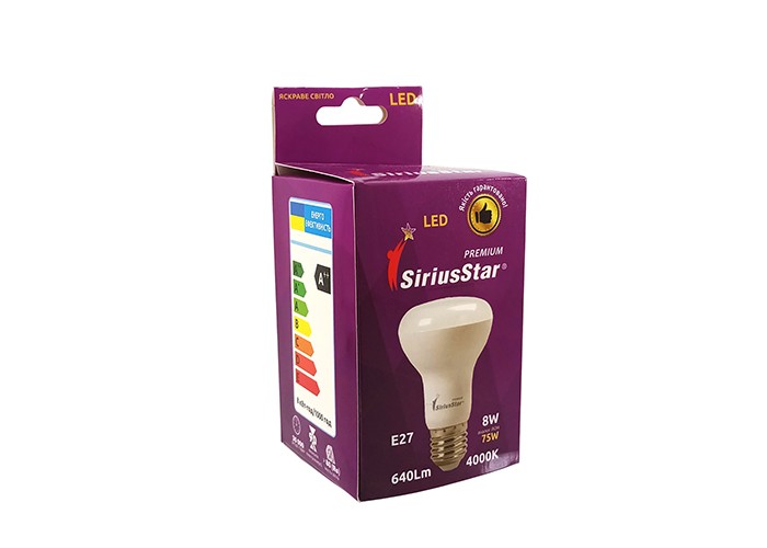 LED лампа Sirius 1-LS-3802 R63 8W-4000K-E27 модель