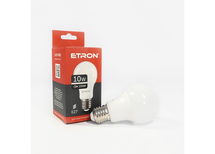 Лампа світлодіодна ETRON Power Light 1-ELP-008 A60 10W 4200K E27 модель