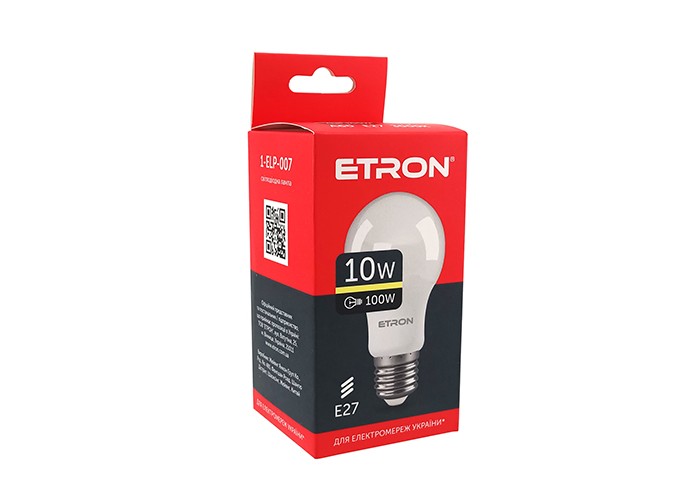 Лампа світлодіодна ETRON Light Power 1-ELP-007 A60 10W 3000K E27 модель