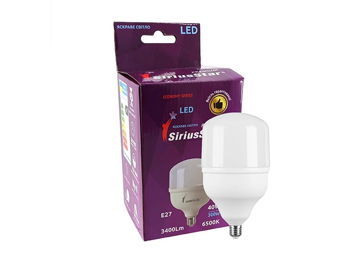 LED лампа Sirius 1-LS-3004 Т120-40W-6500K-E27 модель
