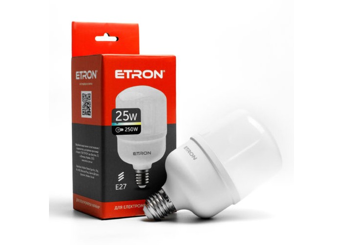 LED лампа ETRON 1-EHP-302 T80 25W 6500K E27 модель