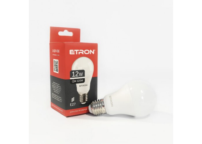 Лампа світлодіодна ETRON Power Light 1-ELP-006 A60 12W 4200K E27 модель