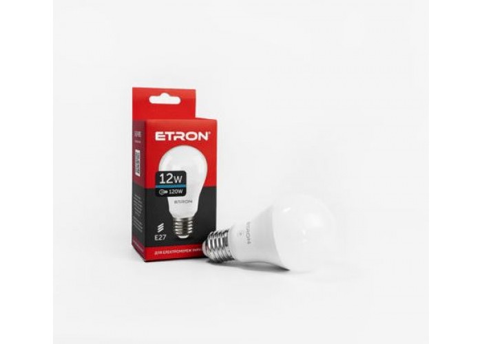 Лампа світлодіодна ETRON Power Light 1-ELP-093 A60 12W 6500K E27 модель