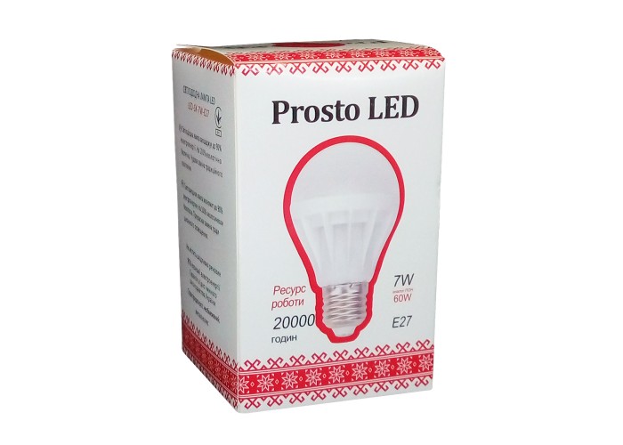 Світлодіодна лампа Prosto LED SK-7W-E27 G61 4100К (Куля) модель